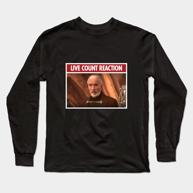 Live dooku reaction Long Sleeve T-Shirt by thouless_art